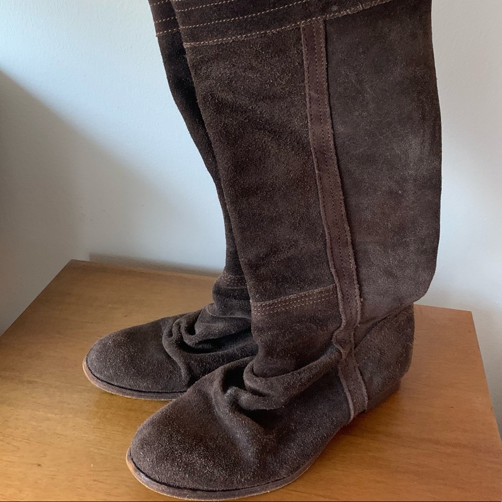 H by Hudson tall slouchy suede boots 37
